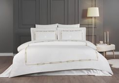 Постельное белье CHANEL кремовый - золотой сатин делюкс TIVOLYO HOME Турция