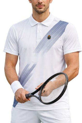 Мужское теннисное поло Monte-Carlo Country Club MCCC Patch & Print - white