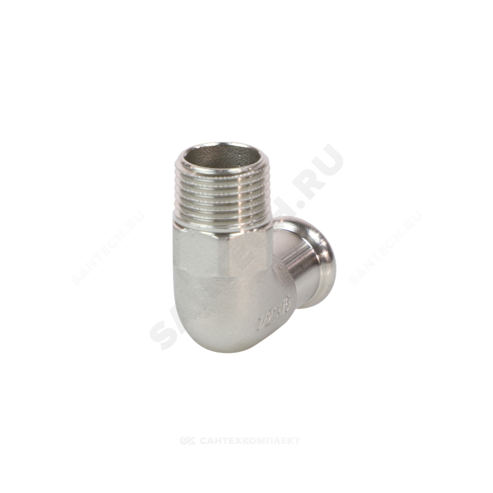 Угольник сталь нерж AISI 316L 90гр Дн 15х1/2" Ру16 пресс/НР Inoxpres RM 197102015