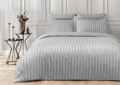 Постельное белье LINES серый жаккард deluxe TIVOLYO HOME Турция