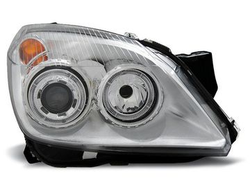 Передние фары angel eyes chrome для Opel Astra H