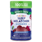 Nature's Truth, Just 4 Kidz, жевательные мармеладки с мелатонином для сна, вкусная вишня, 40 жевательных таблеток (1 г в каждой жевательной таблетке)