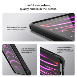 Чехол книжка с встроенной подставкой-магнитом от Nillkin для Apple iPad Pro 11 с 2024 года, серия CamShield Pad Case