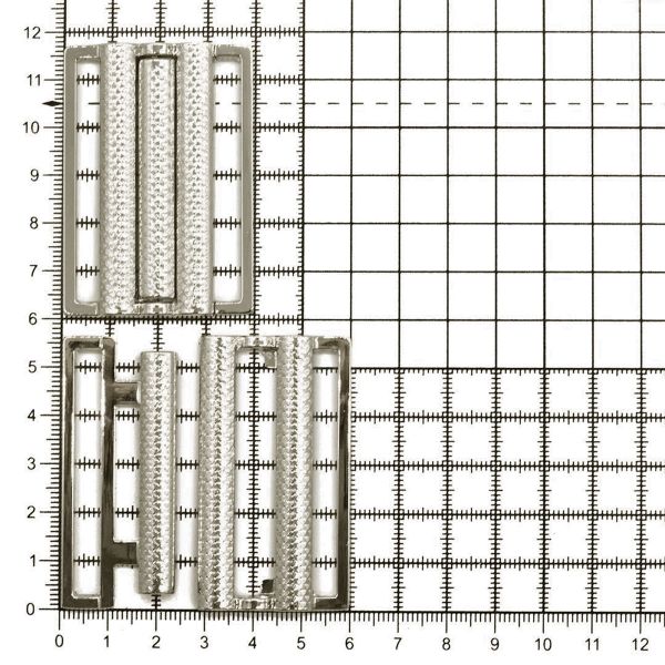 Пряжка-застежка 50.5 мм (внешн. 56х39 мм), 4 шт, никель, BIG