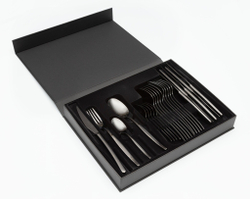 Набор BALI black 62-63 столовые приборы Belo Inox Черный