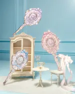 Ручное зеркало Flower Knows Bunny Garden Hand Mirror - Rosette Pink