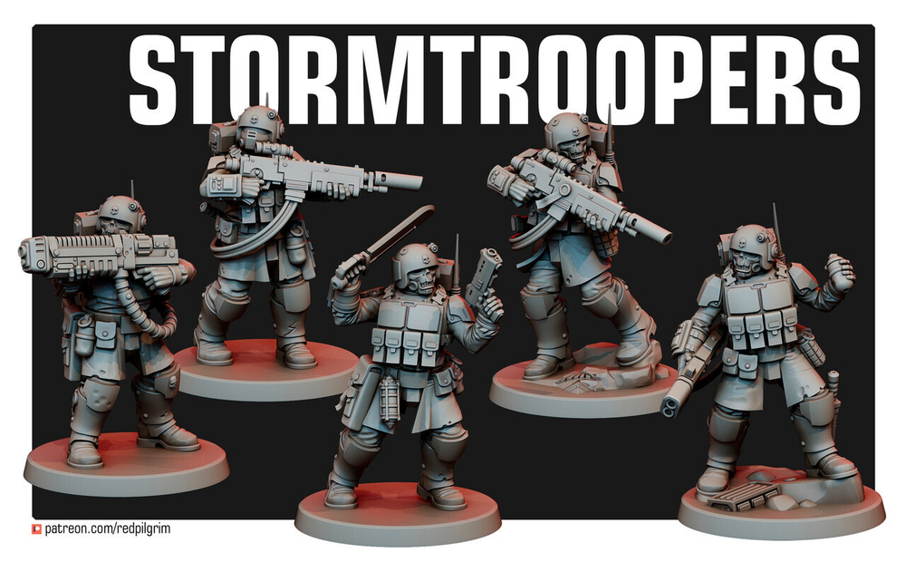 Astra Militarum Гвардейцы штурмовики Сержант, лазгнаны, плазма 1шт. миниатюра для AOS,Waha, Настольная игра, НРИ, Варгейм, РПГ