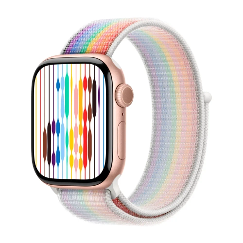Умные часы Apple Watch Series 11 GPS, 42mm, Rose Gold Aluminium Case with Pride Edition Sport Loop