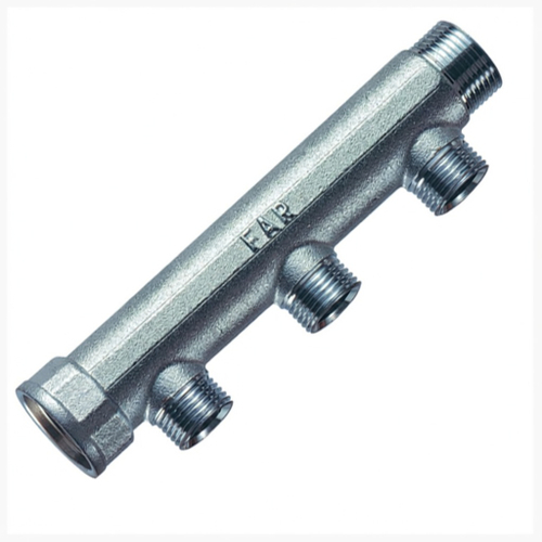 Коллектор 1", ВР-НР, 3 отвода 1/2", НР, межосевое 50 мм FAR