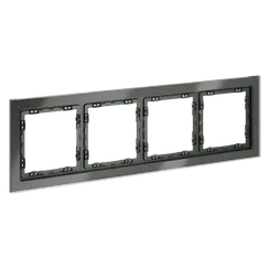 Рамка стеклянная на 4 поста Voltum S70 Титан VLS110406