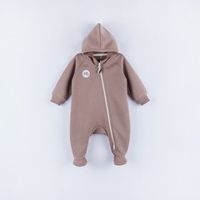 Комбинезон с капюшоном с закрытой ножкой "Кокос" утепленный 0+