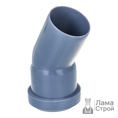 Отвод ПВХ 50/30 безнапорный серый