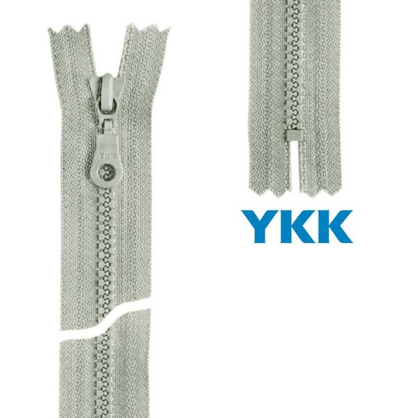 Молния трактор YKK Т5 (5 мм) 1 зам., н/раз., 16 см, цв. 831 св.серый, уп.10 шт