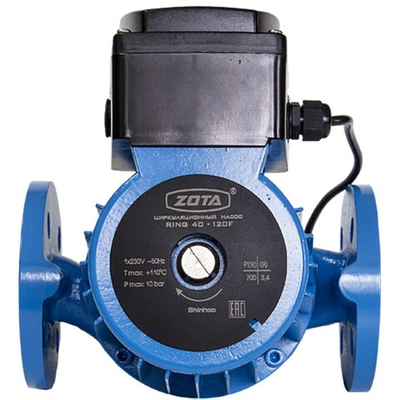 Насос циркуляционный для отопления ZOTA RING 40-120F, фланцевый, 1 скорость