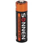 Батарейки аккумуляторные Ni-Mh пальчиковые КОМПЛЕКТ 4 шт., АА (HR6) 2100 mAh, SONNEN, 455606