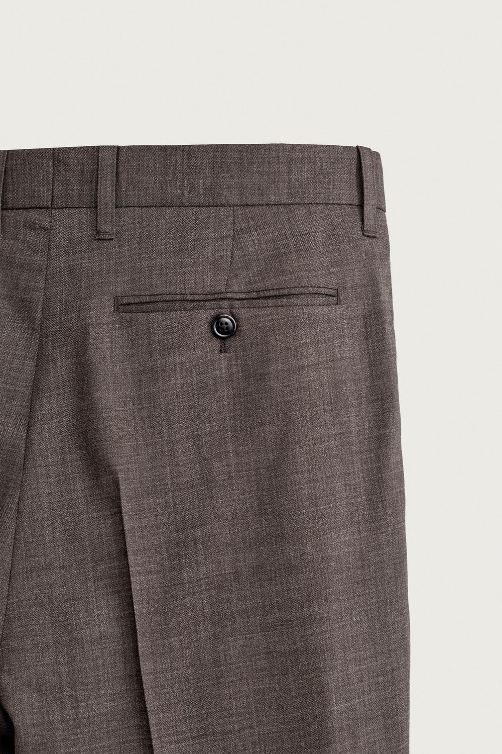 ZARA БРЮКИ ИЗ 100% ШЕРСТИ С ЗАЩИПАМИ MANTECO®, ЧЕРНЫЙ/КОРИЧНЕВЫЙ