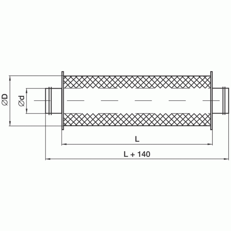 Шумоглушитель SCr 160/600
