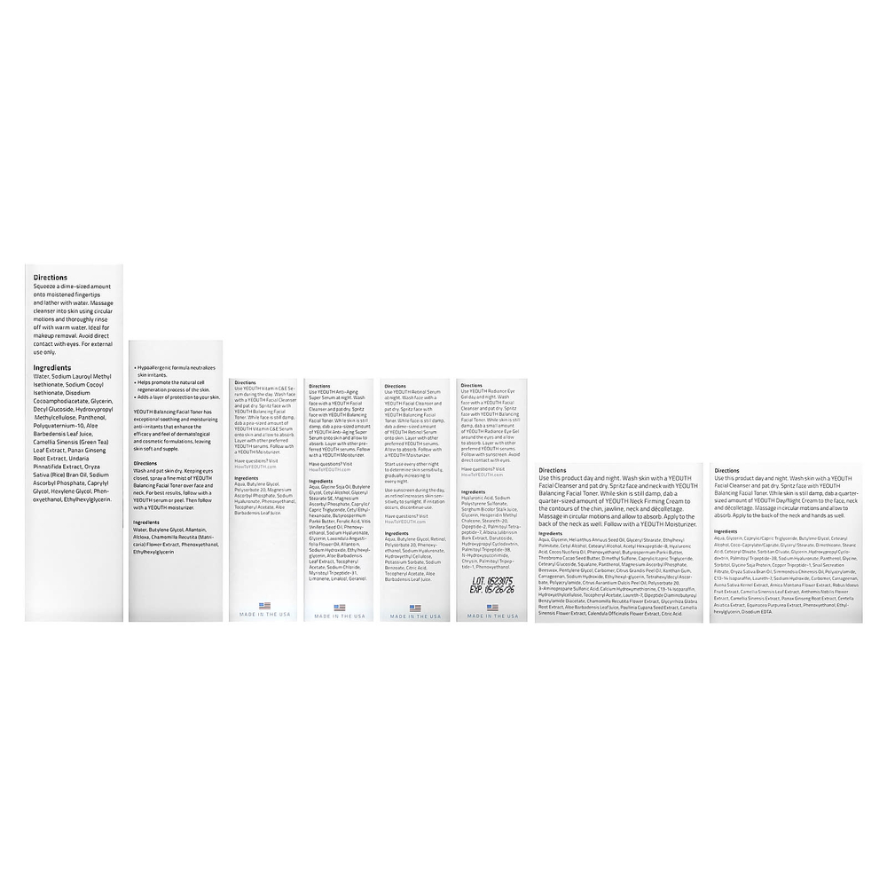YEOUTH, Anti-Aging System, Forties+, набор из 8 предметов