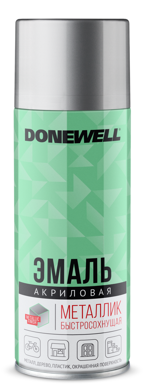 Эмаль DONEWELL металлик универсальная серебро