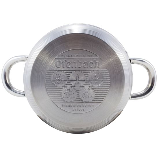 Набор кастрюль 6 предметов ( 1,1 л; 1,7 л; 2,4 л) Ofenbach NB 100002 из нержавеющей стали