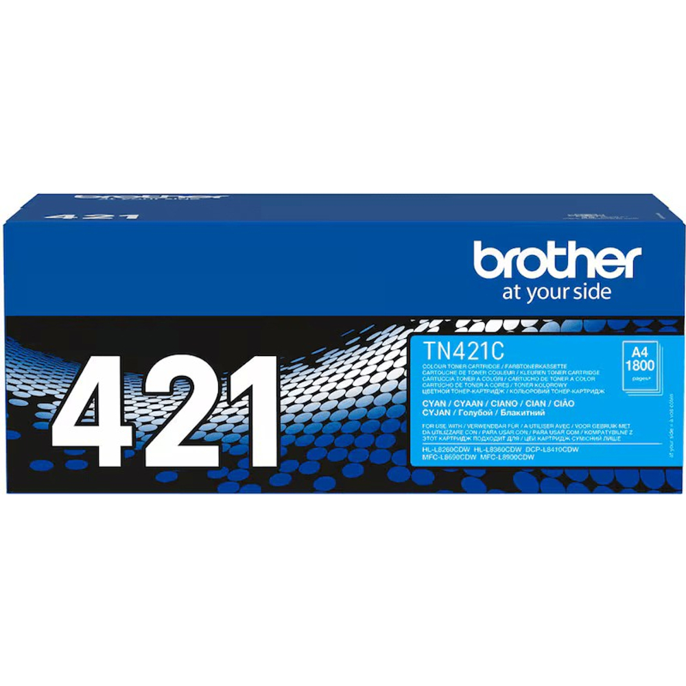Тонер-картридж Brother TN-421C для HL-L8260CDW, DCP-L8410CDW, MFC-L8690CDW голубой (1.8K)