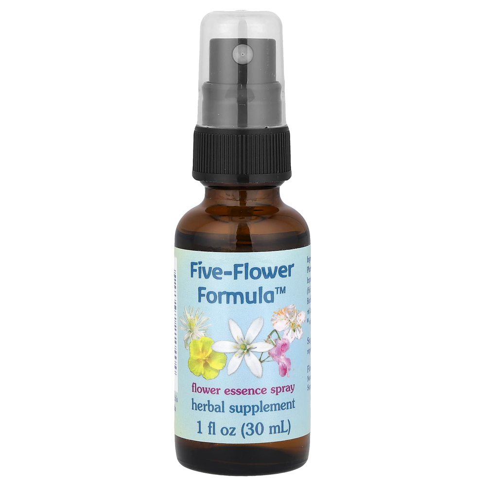 Flower Essence Services, Five-Flower Formula, спрей цветочной эссенции, 30 мл