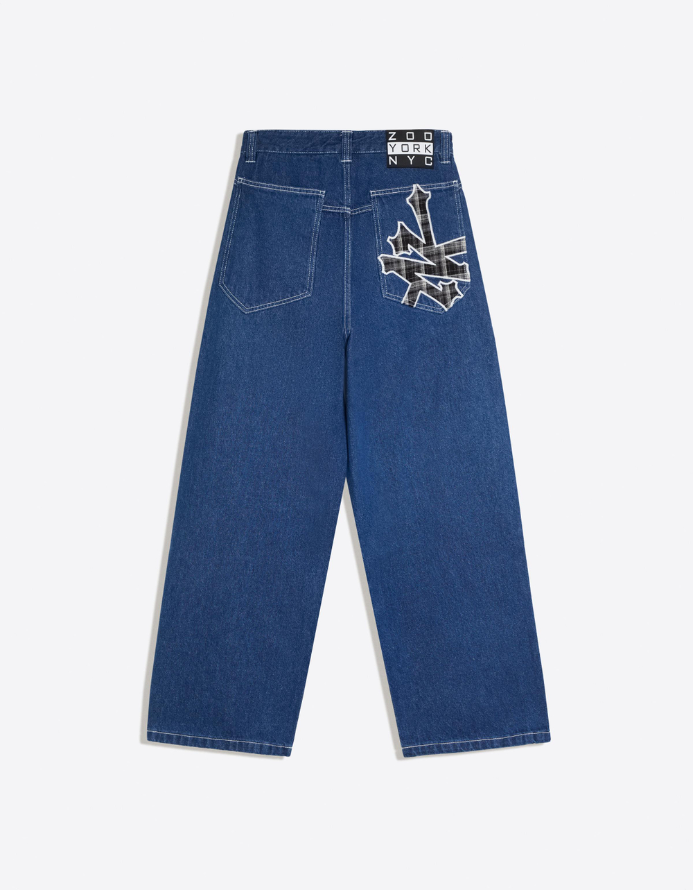 Мужские джинсы ZOO YORK X BERSHKA с нашивкой-логотипом - BERSHKA