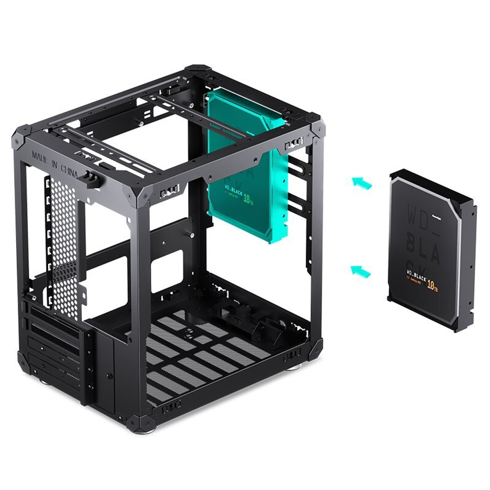 Корпус JONSBO C6, ITX, M-ATX, черный (без БП)