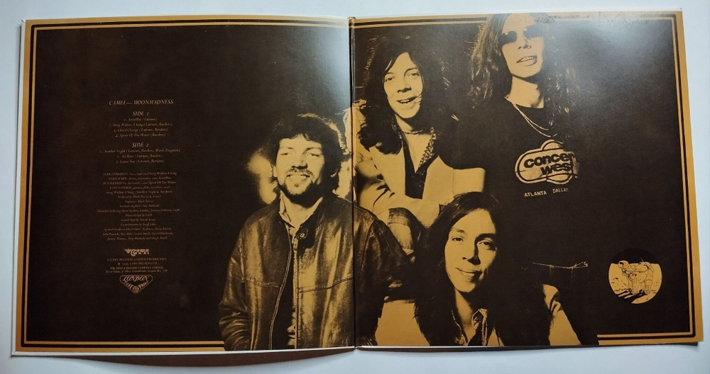 Винтажная виниловая пластинка LP Camel Moonmadness (Japan 1976)
