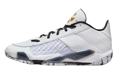 Air Jordan 38 Low White/Metallic Gold