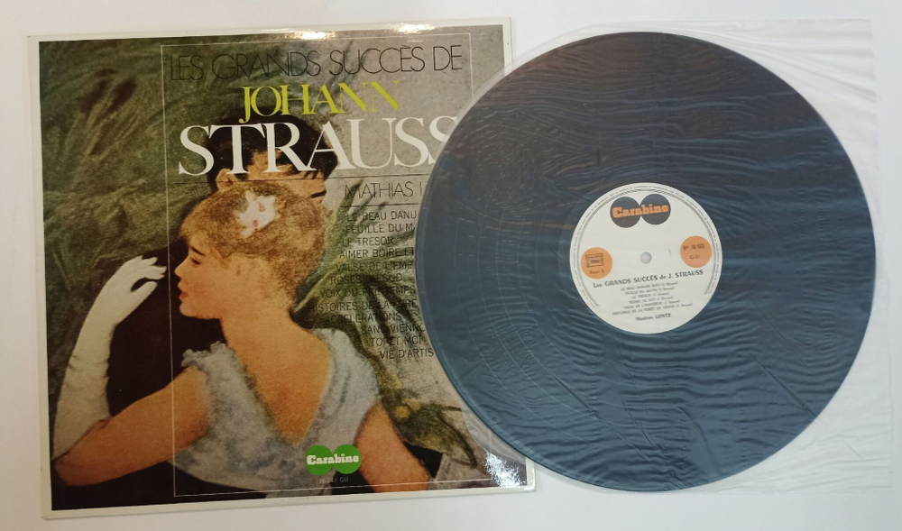 Винтажная виниловая пластинка LP Mathias Lentz Les Grands Succes De Johann Strauss (France 1974)