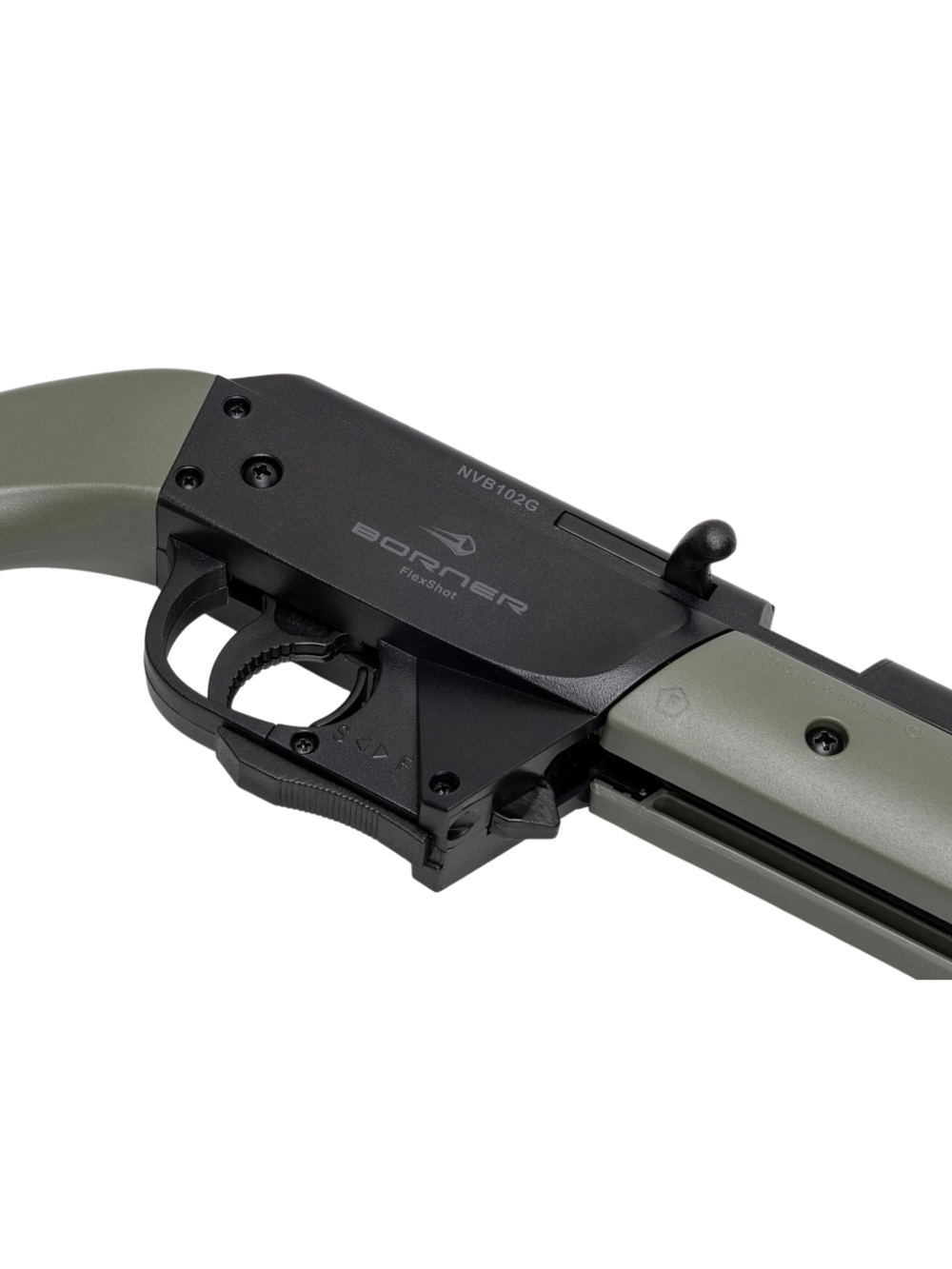 Винтовка пневматическая Borner Flex Shot Multi-Pump, Green кал. 4,5 мм (3 дж)