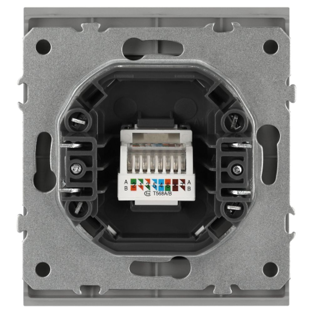 Розетка ЭРА Arktik 16-3107-03 информационная RJ45 алюминий | Эра Arktik