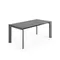 Стол раскладной Atta 120-180x80 см, антрацит, керамика Vulcano Roca