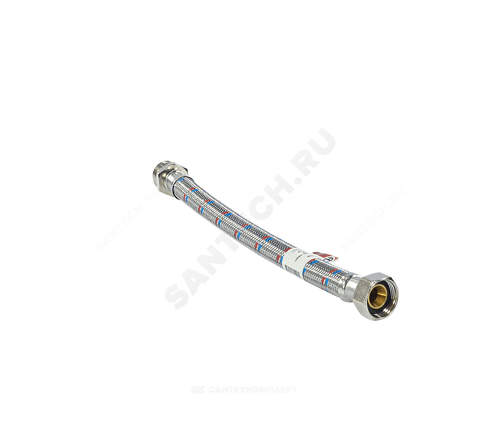 Подводка гибкая для воды нержавеющая оплетка ГИГАНТ 3/4" г-ш L=0.8м AQUALINE 04958
