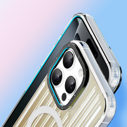 Усиленный прозрачный чехол (Gradient Desert Gold) с поддержкой MagSafe от Dux Ducis для iPhone 16 Pro Max, серия Zest Series Case