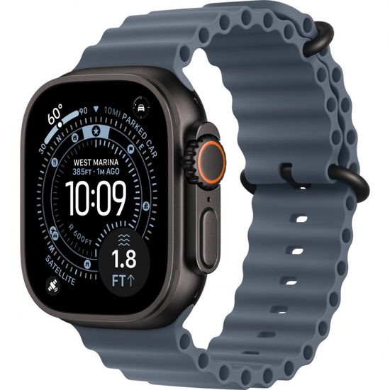 Умные часы Apple Watch Ultra 3 49 мм Black Titanium Ocean Band Якорный Синий