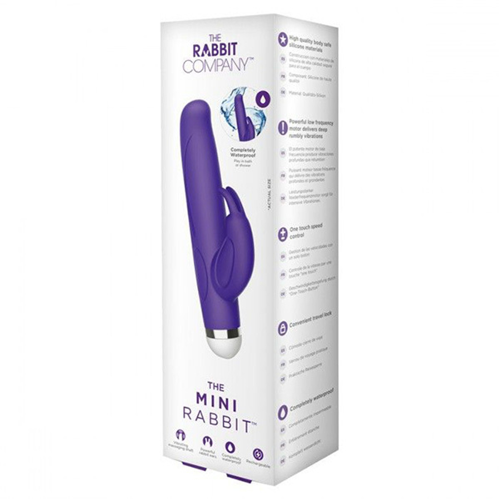 Фиолетовый вибратор-кролик 13,9см The Rabbit Company Mini Rabbit TRC-023PUR