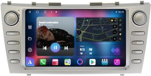 Магнитола для Toyota Camry 40 2006-2011 (рамка с крутилками) - FarCar S400-TS18 монитор 9.5" QLED на Android 14, CarPlay, 4G SIM-слот