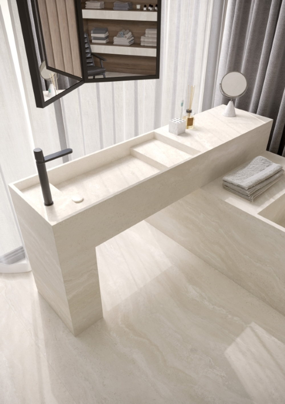 Authentic Luxe Pearl Travertine Matte Silk 6mm 60x120