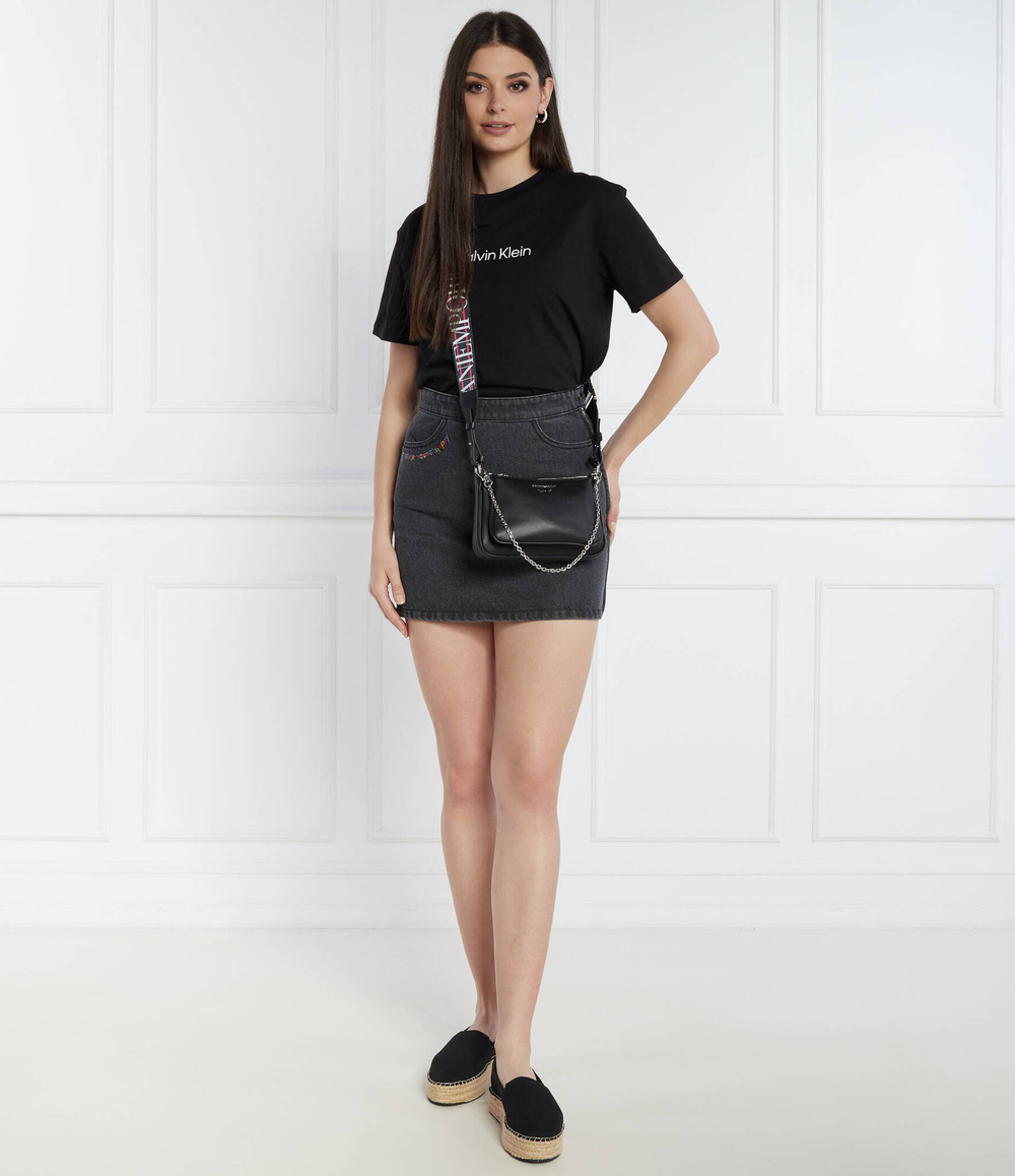 Кожаная сумка через плечо + поясная сумка Emporio Armani - черный(Y3H317 Y478E)
