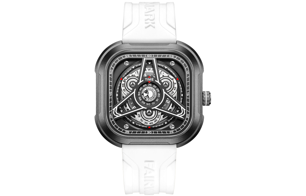 FAIRWHALE Orca Collection Men"s Watch Quartz Movement Silicone Strap Watch Men"s Watches Black Dial