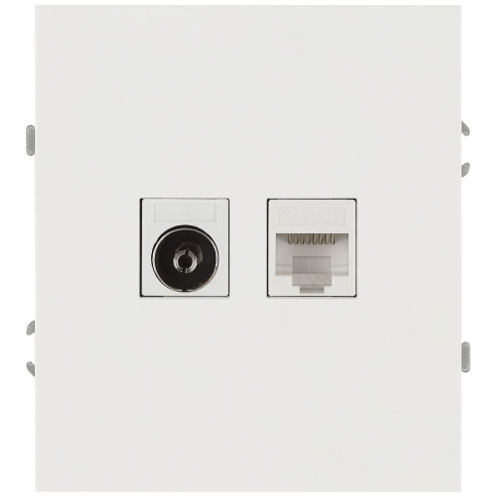 Розетка ЭРА Arktik 16-3110-08 комбинированная RJ45+TV белый матовый | Эра Arktik