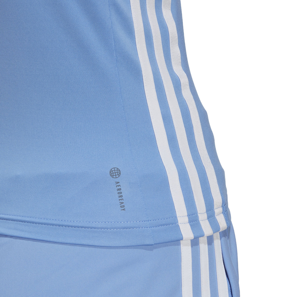 Женская теннисная майка adidas Essentials AEROREADY Train Regular 3-Stripes Tank Top Women - Light Blue, White