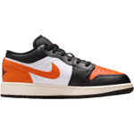 Jordan Air Jordan 1 Low top Basketball Shoes Black White Orange Unisex