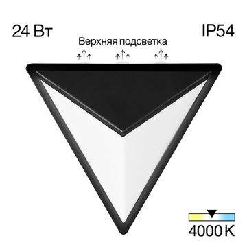 Уличный настенный светильник 24W 4000K CLU0804BK чёрный Domus Citilux