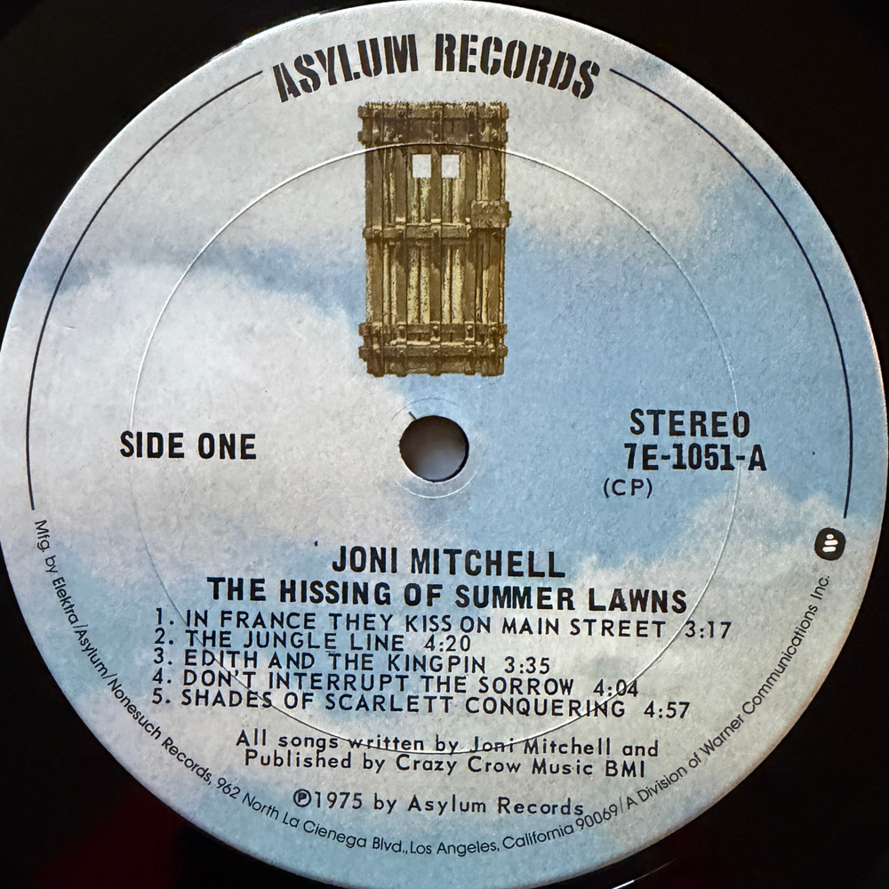 Joni Mitchell ‎– The Hissing Of Summer Lawns (США 1975г.)