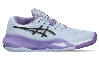 Женские Кроссовки теннисные Asics Gel-Resolution X Clay Night Energy - blue fade/gunmetal
