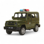 Модель ин. мет. "Uaz Hunter. Армия России" 17см, свет-звук, двер, зел, коробка HUNTER-124SL-GNAR (Техно