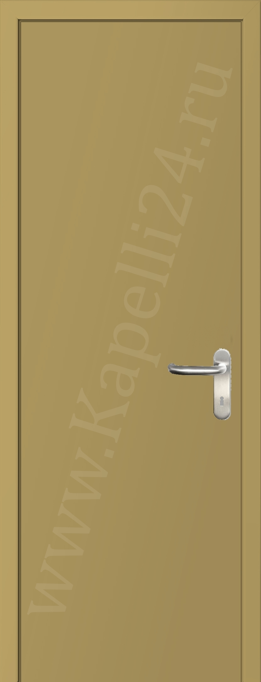Дверь влагостойкая пластиковая KAPELLI multicolor ДГ RAL 1002 Песочно-желтый + коробка